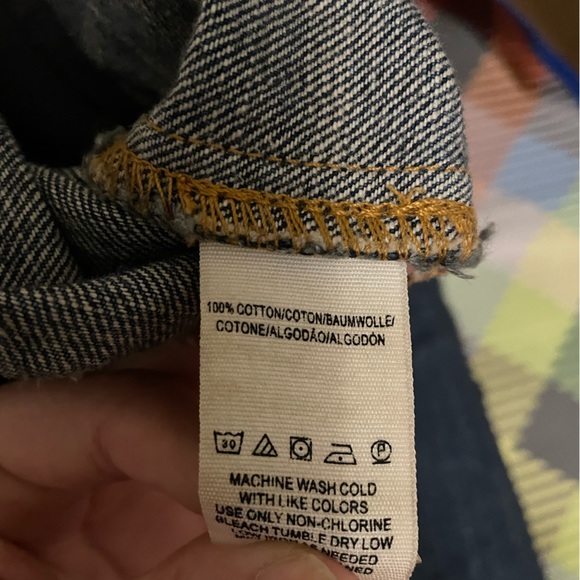 Free People Raw Edged Blue Medium Wash Denim Mini Skirt Size 4 - Picture 3 of 6